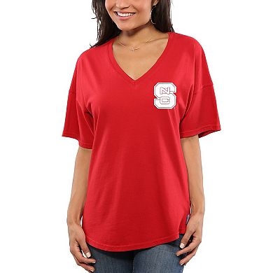 Women's Red NC State Wolfpack Spirit Jersey Oversized T-Shirt