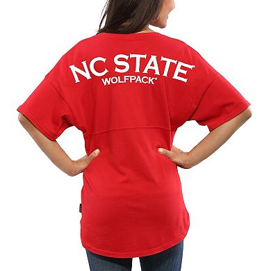 Women's Red NC State Wolfpack Spirit Jersey Oversized T-Shirt