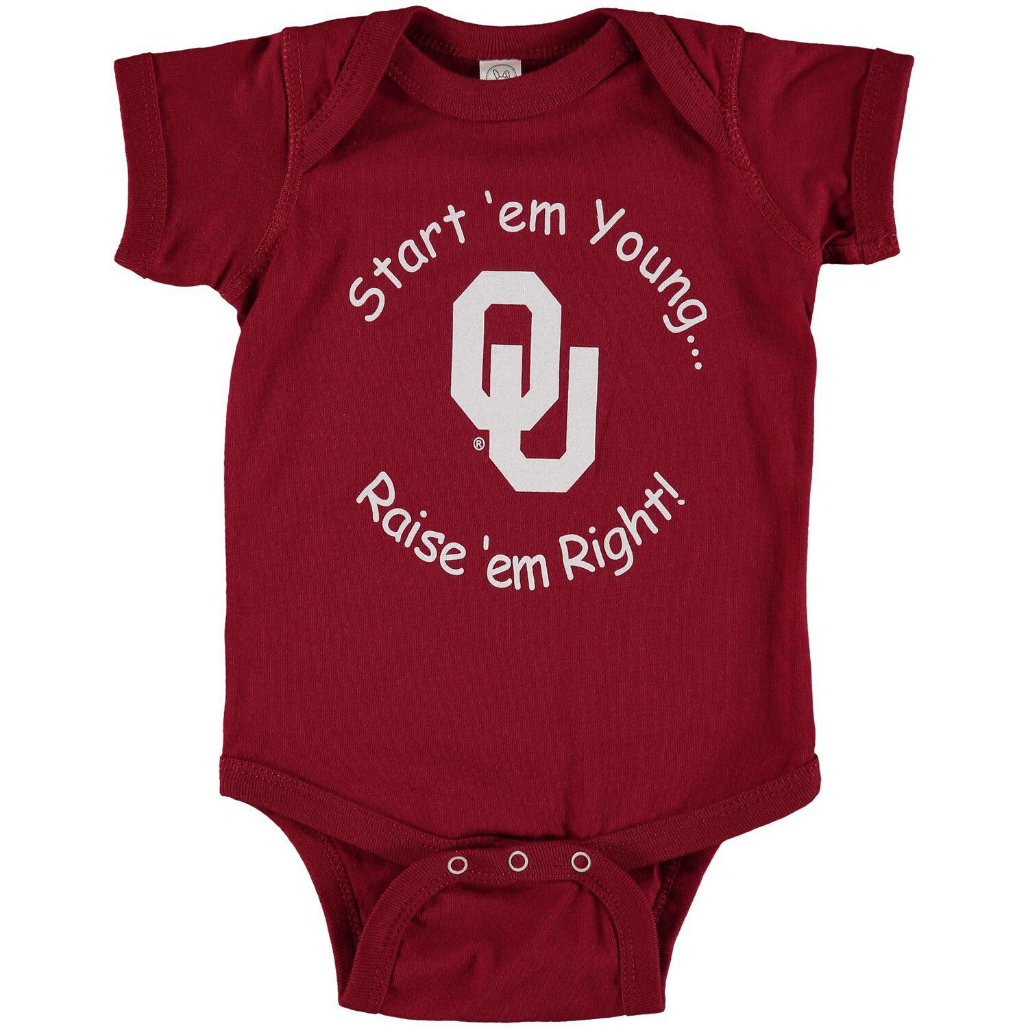 Image for Unbranded Newborn & Infant Crimson Oklahoma Sooners Start 'Em Young Bodysuit at Kohl's.