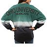 Women's Green Ohio Bobcats Ombre Long Sleeve Dip-Dyed Spirit Jersey