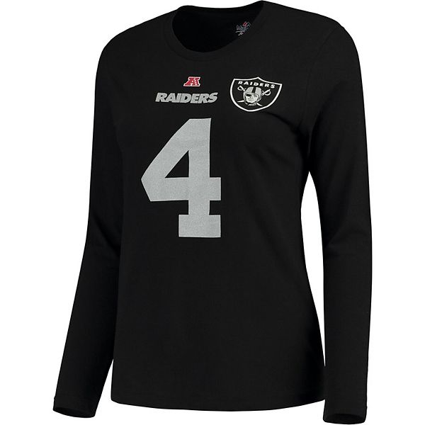 Women's Las Vegas Raiders Ken Stabler Majestic Black Hall of Fame Fair  Catch Name & Number T-Shirt