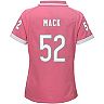Girls Youth Khalil Mack Pink Chicago Bears Bubble Gum Game Jersey