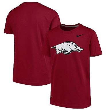 Youth Nike Arkansas Razorbacks Cardinal Logo Legend Performance T-Shirt