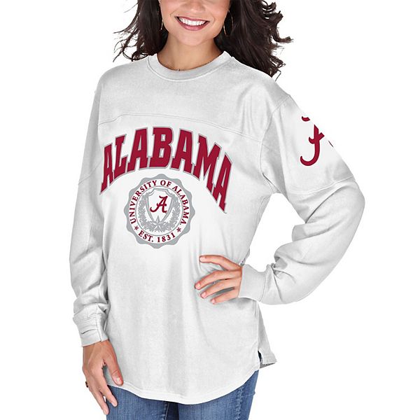 Women s White Alabama Crimson Tide Edith Long Sleeve T Shirt