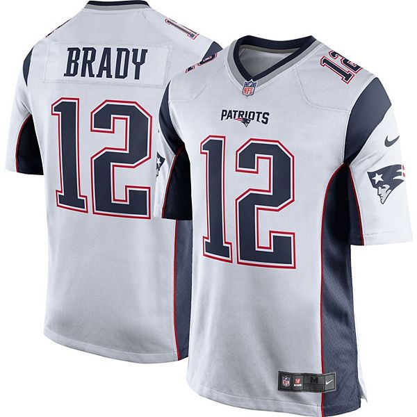 Youth Nike Tom Brady White New England Patriots Game Jersey
