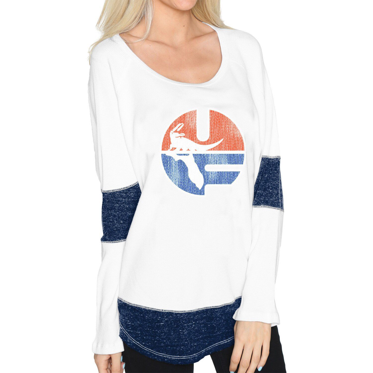 women's long sleeve white thermal top