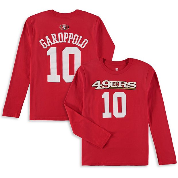 Lids Jimmy Garoppolo San Francisco 49ers Youth Mainliner Name & Number T- Shirt - Scarlet