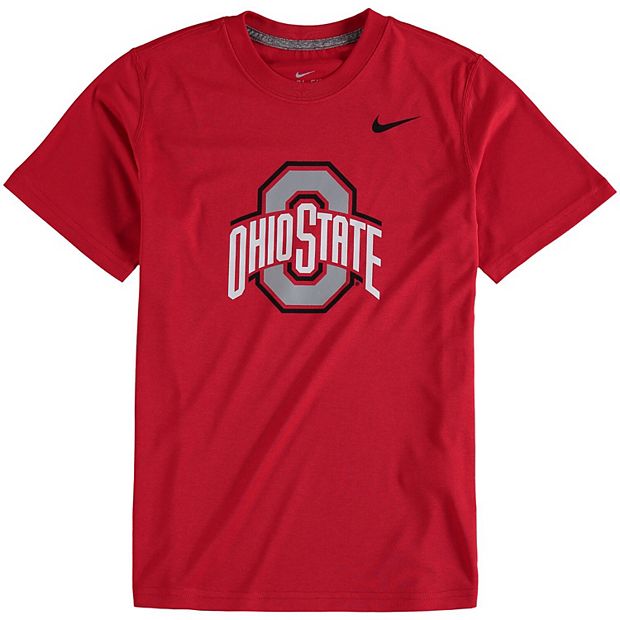 Nike Ohio State Buckeyes T-Shirt Mens Large Black Red GO BUCKS NCAA