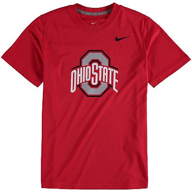 Youth Nike Scarlet Ohio State Buckeyes Logo Legend Dri-FIT T-Shirt