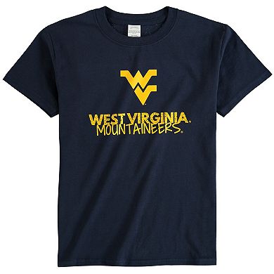 Youth Navy West Virginia Mountaineers Crew Neck T-Shirt