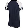 Women's Soft as a Grape Navy New York Yankees Plus Sizes Three Out Color Blocked Raglan Sleeve T-Shirt