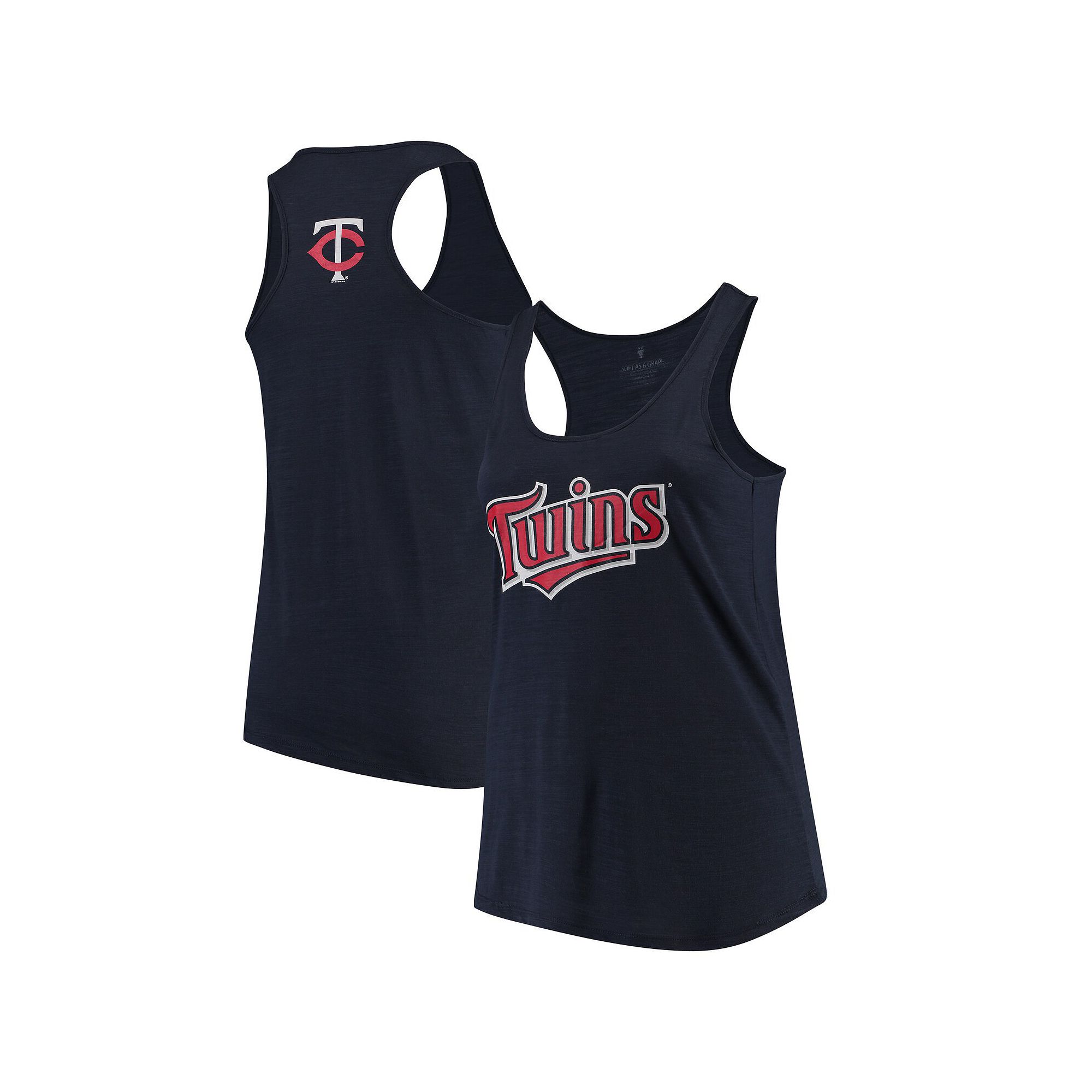Womens Soft as a Grape Navy Minnesota Twins Plus Size Swing for the Fences