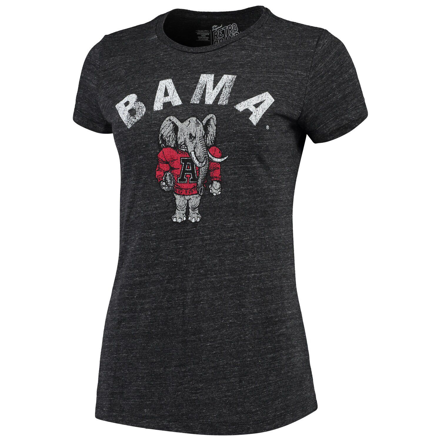 Women's Original Retro Brand Heathered Black Alabama Crimson Tide Team ...