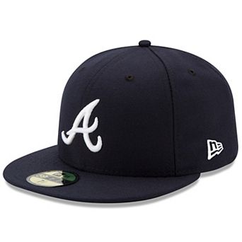 Men's New Era Navy Atlanta Braves Road Authentic Collection On-Field 59FIFTY Fitted Hat