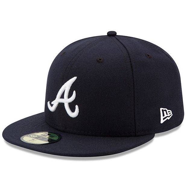Atlanta Braves Navy Scarlet Tomahawk Cooperstown AC New Era 59Fifty Fitted