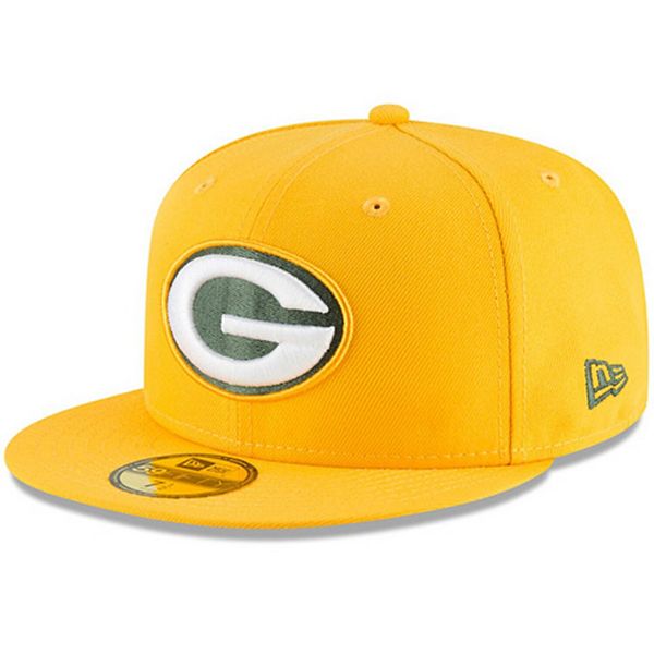Men's New Era Gold Green Bay Packers Omaha 59FIFTY Fitted Hat