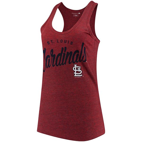 5th & Ocean by New Era Women's St. Louis Cardinals V-Neck T-Shirt, Red,  Small