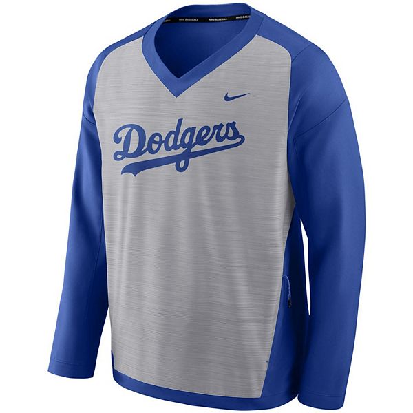 Men's Nike Gray Los Angeles Dodgers Performance Pullover Windshirt