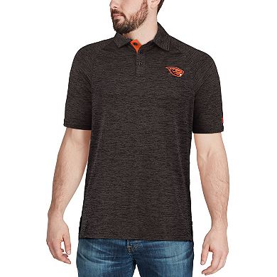 Men's Colosseum Black Oregon State Beavers Down Swing Polo