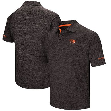 Men's Colosseum Black Oregon State Beavers Down Swing Polo