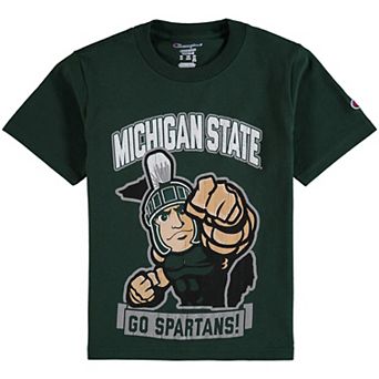 Youth Champion® Green Michigan State Spartans Strong Mascot T-Shirt