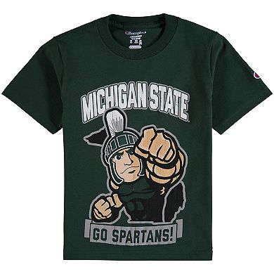 Youth Champion Green Michigan State Spartans Strong Mascot T-Shirt