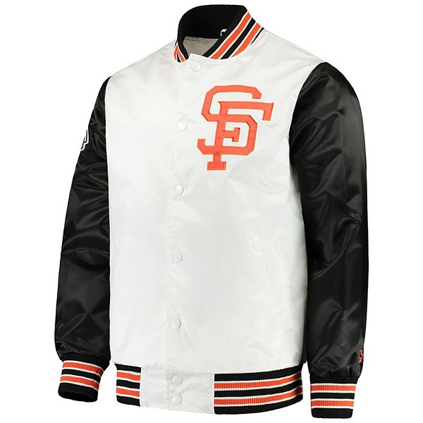 Men's Starter White San Francisco Giantss Power Forward Satin Full