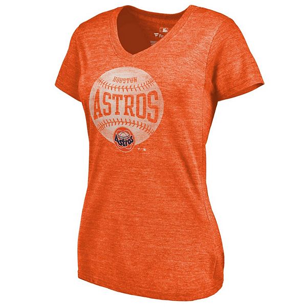 Round Glitter Astros V-Neck Tee