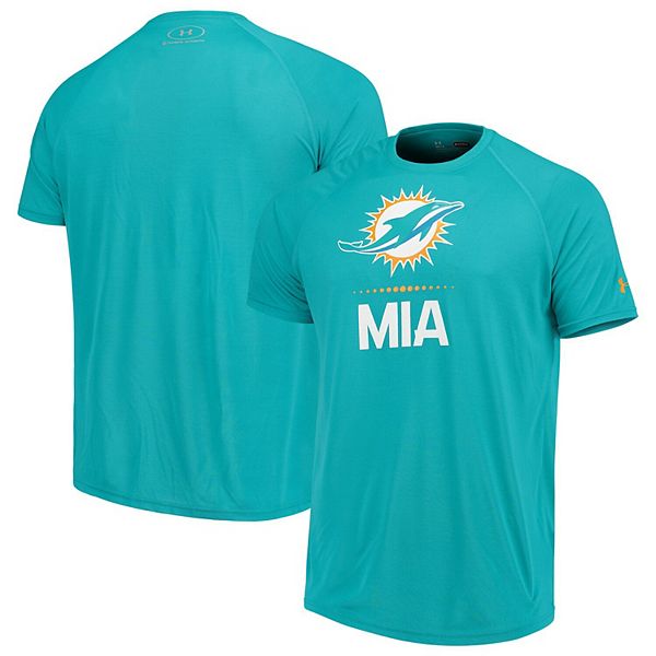 Miami Dolphins Youth Shirt Under Armour Combine Authentic Lockup Tech  Performance T