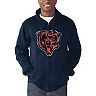 Men's G-III Sports by Carl Banks Navy Chicago Bears Primary Logo Full-Zip Hoodie