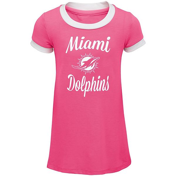 Girls Preschool Aqua Miami Dolphins All Hearts Jersey Long