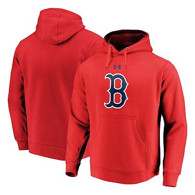 Men s Under Armour Red Boston Red Sox Commitment Team Mark Performance Pullover Hoodie