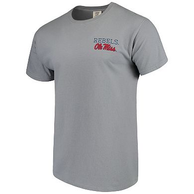 Men's Gray Ole Miss Rebels Comfort Colors Campus Scenery T-Shirt