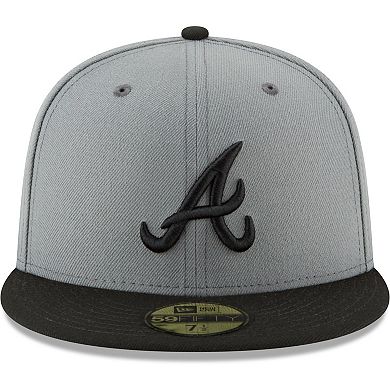 Men's New Era Gray/Black Atlanta Braves Two-Tone 59FIFTY Fitted Hat