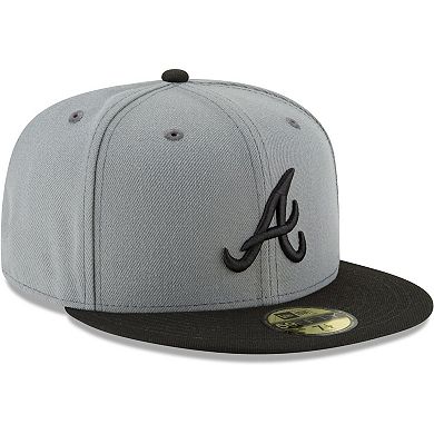 Men's New Era Gray/Black Atlanta Braves Two-Tone 59FIFTY Fitted Hat