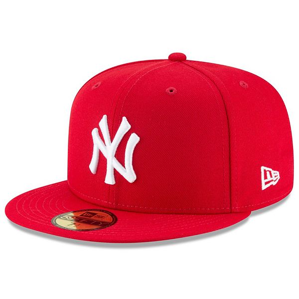Portret Academie Haast je Men's New Era Scarlet New York Yankees Fashion Color Basic 59FIFTY Fitted  Hat