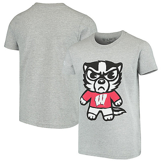 Youth Original Retro Brand Heathered Gray Wisconsin Badgers Tokyodachi T Shirt - google drive roblox shirt