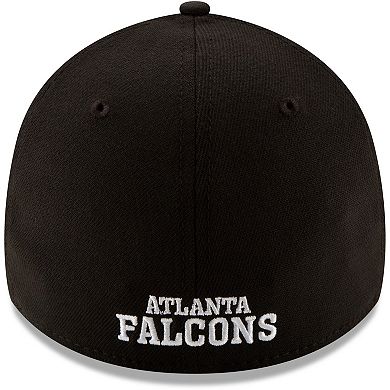 Men's New Era Black Atlanta Falcons Team Classic Throwback 39THIRTY Flex Hat