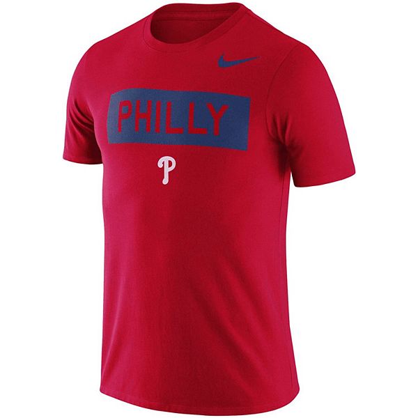 Men's Nike Red Philadelphia Phillies MLB Philly Local Phrase T-Shirt