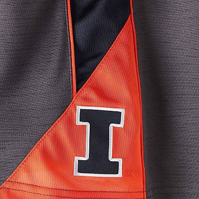 Men's Colosseum Charcoal Illinois Fighting Illini Turnover Team Shorts