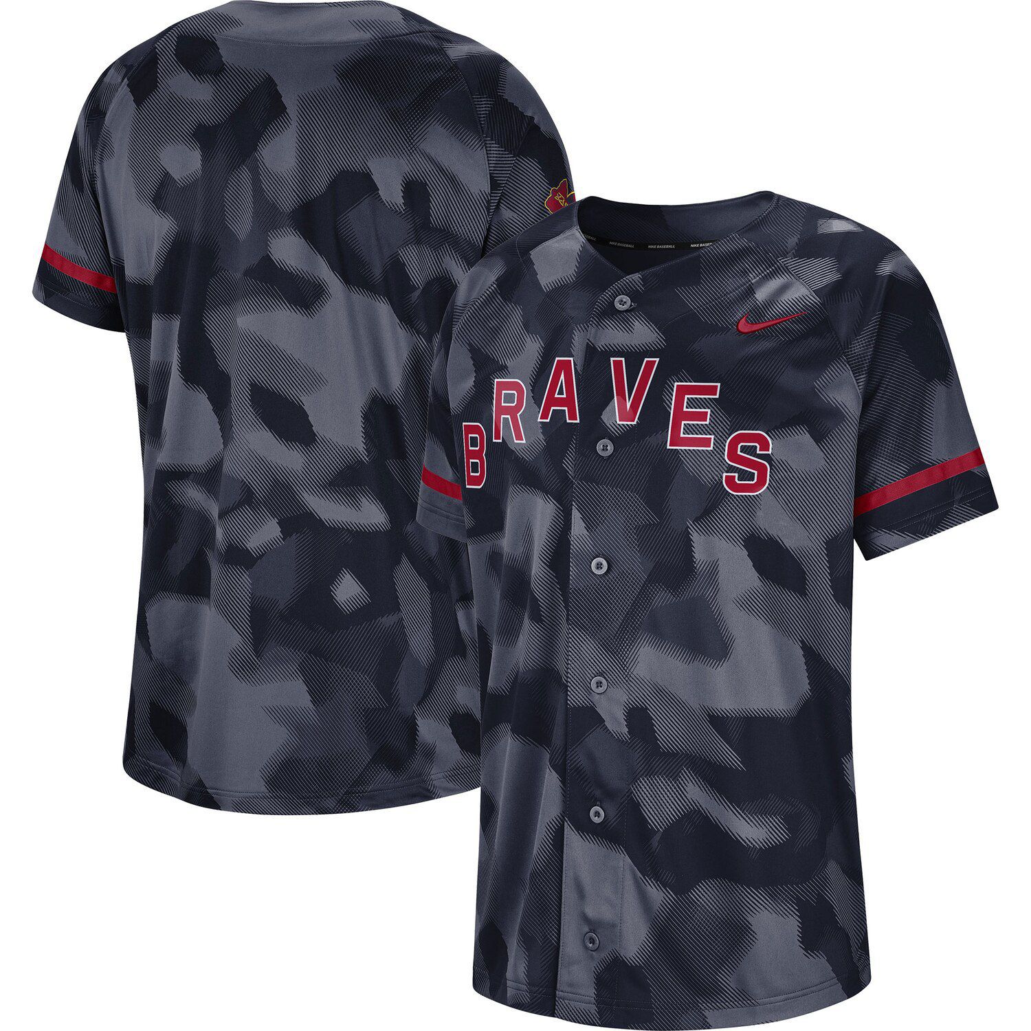 Men's Nike Navy Atlanta Braves Camo Jersey