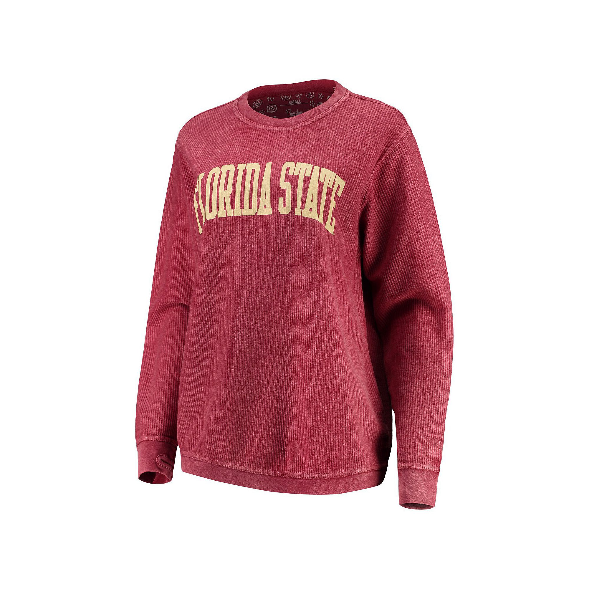 Womens Pressbox Garnet Florida State Seminoles Comfy Cord Vintage Wash Bas