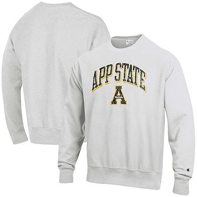 Men's Champion Gray Appalachian State Mountaineers Arch Over Logo Reverse Weave Pullover Sweatshirt