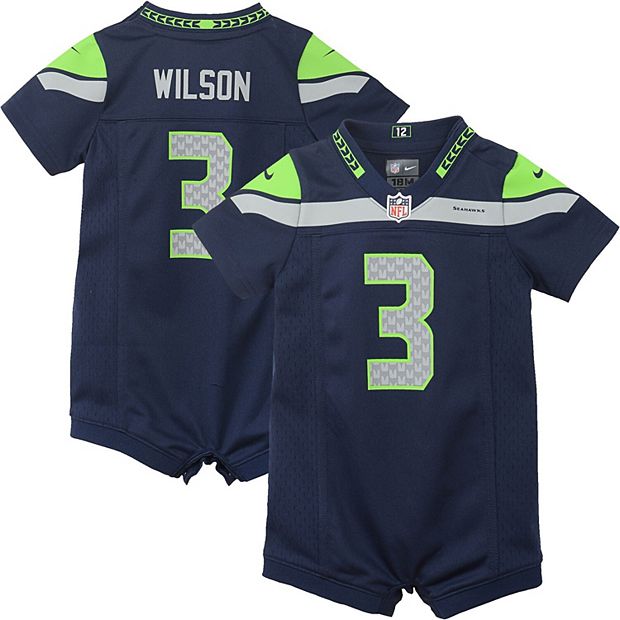 Russell Wilson Seattle Seahawks Navy Home Jersey  Russell wilson, Seattle  seahawks, Tailored design