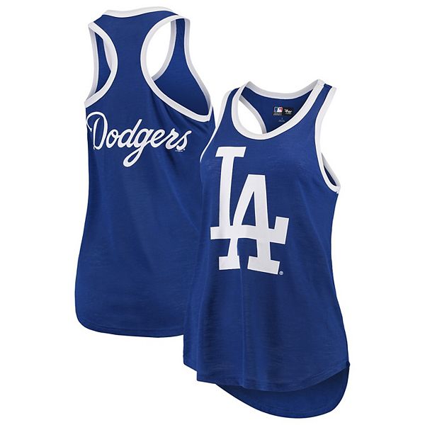 Los Angeles Dodgers G-III 4Her by Carl Banks Women's Tater Racerback Tank  Top - White