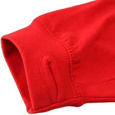 Women's Pressbox Red Wisconsin Badgers Edith Long Sleeve Oversized Top