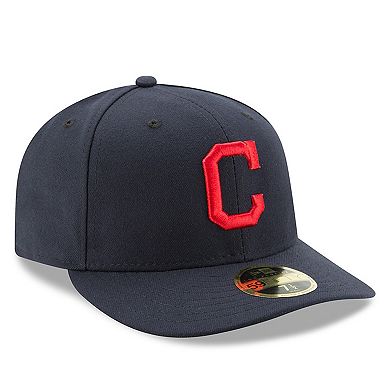 Men's New Era Navy Cleveland Indians Road Authentic Collection On-Field Low Profile 59FIFTY Fitted Hat
