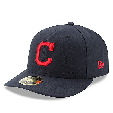 Men's New Era Navy Cleveland Indians Road Authentic Collection On-Field Low Profile 59FIFTY Fitted Hat