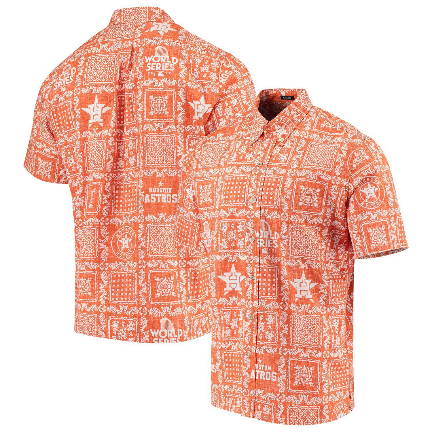 houston astros button up shirt