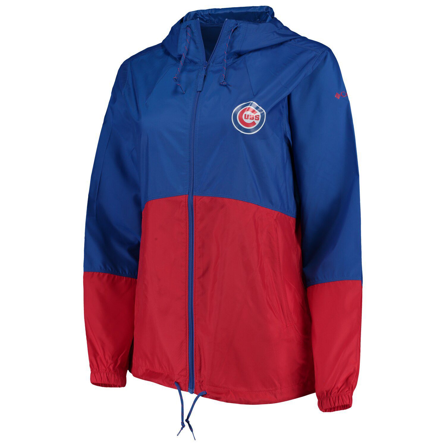 red columbia windbreaker